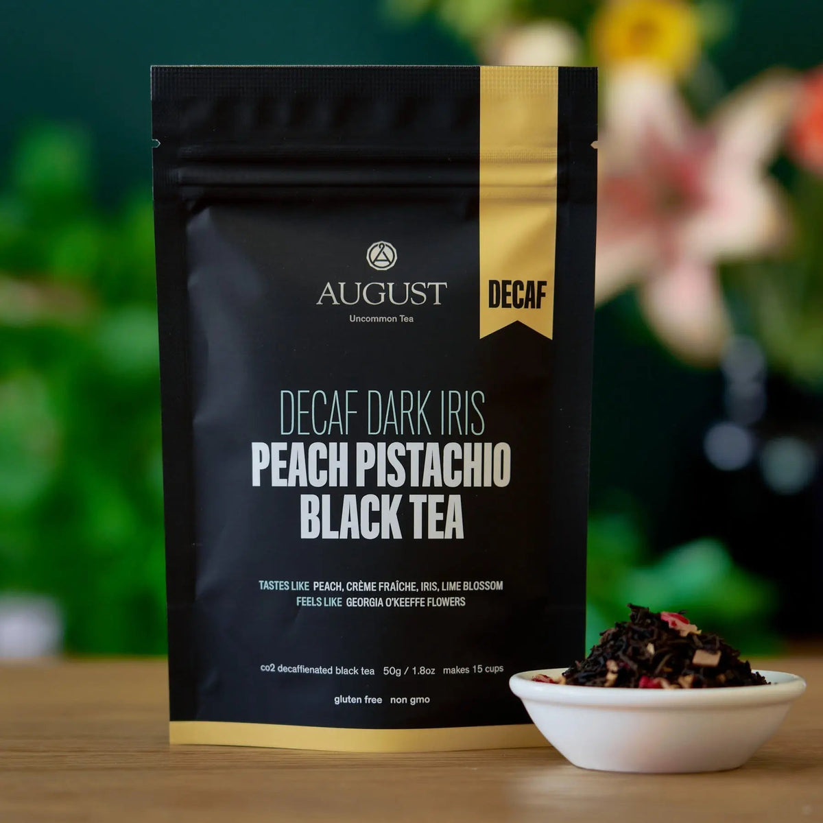 Decaf Dark Iris Peach Pistachio Black Tea
