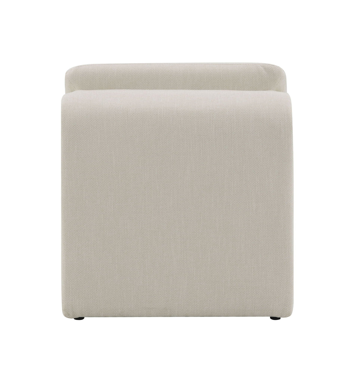 Curved Shape Accent Chair with Premium Fabric Upholstery - Beige or Green