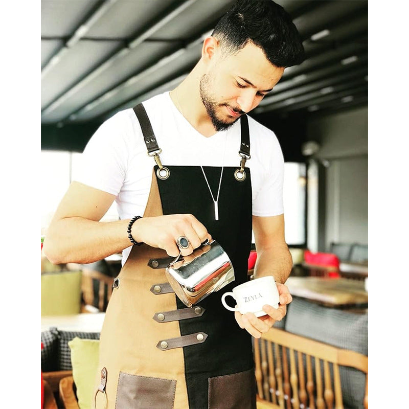 Canvas Apron with Cross-Back Straps