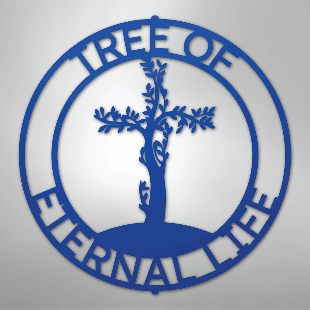 Custom Metal Wall Art - Personalized Christian Tree Sign