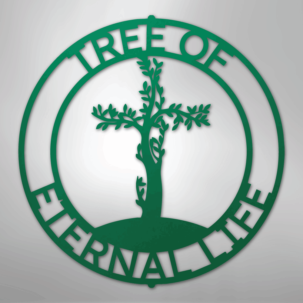 Custom Metal Wall Art - Personalized Christian Tree Sign