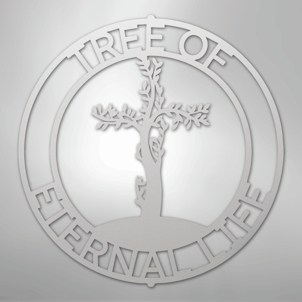 Custom Metal Wall Art - Personalized Christian Tree Sign