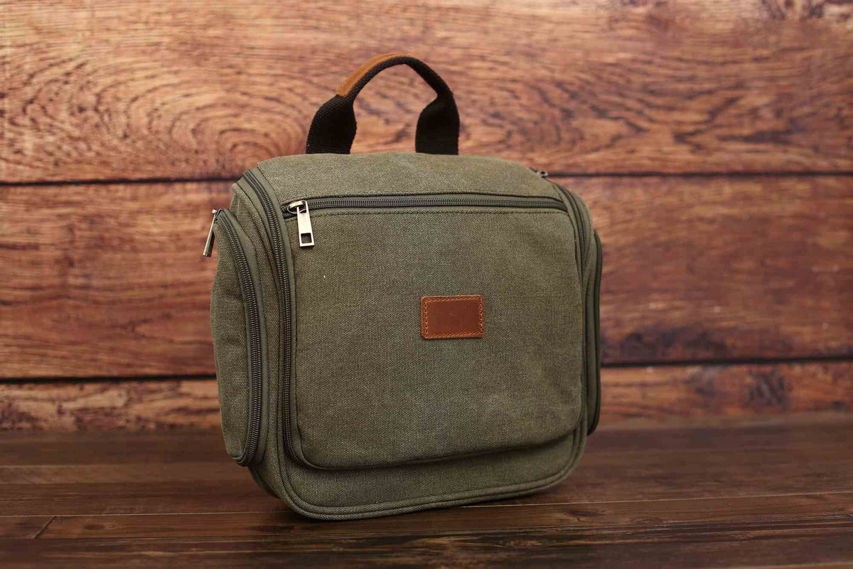 Personalized Hanging Canvas Toiletry Bag