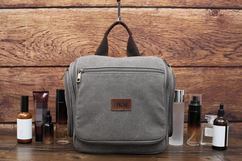 Personalized Hanging Canvas Toiletry Bag