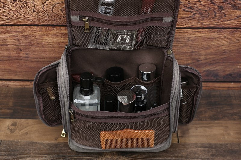 Personalized Hanging Canvas Toiletry Bag