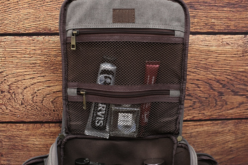 Personalized Hanging Canvas Toiletry Bag