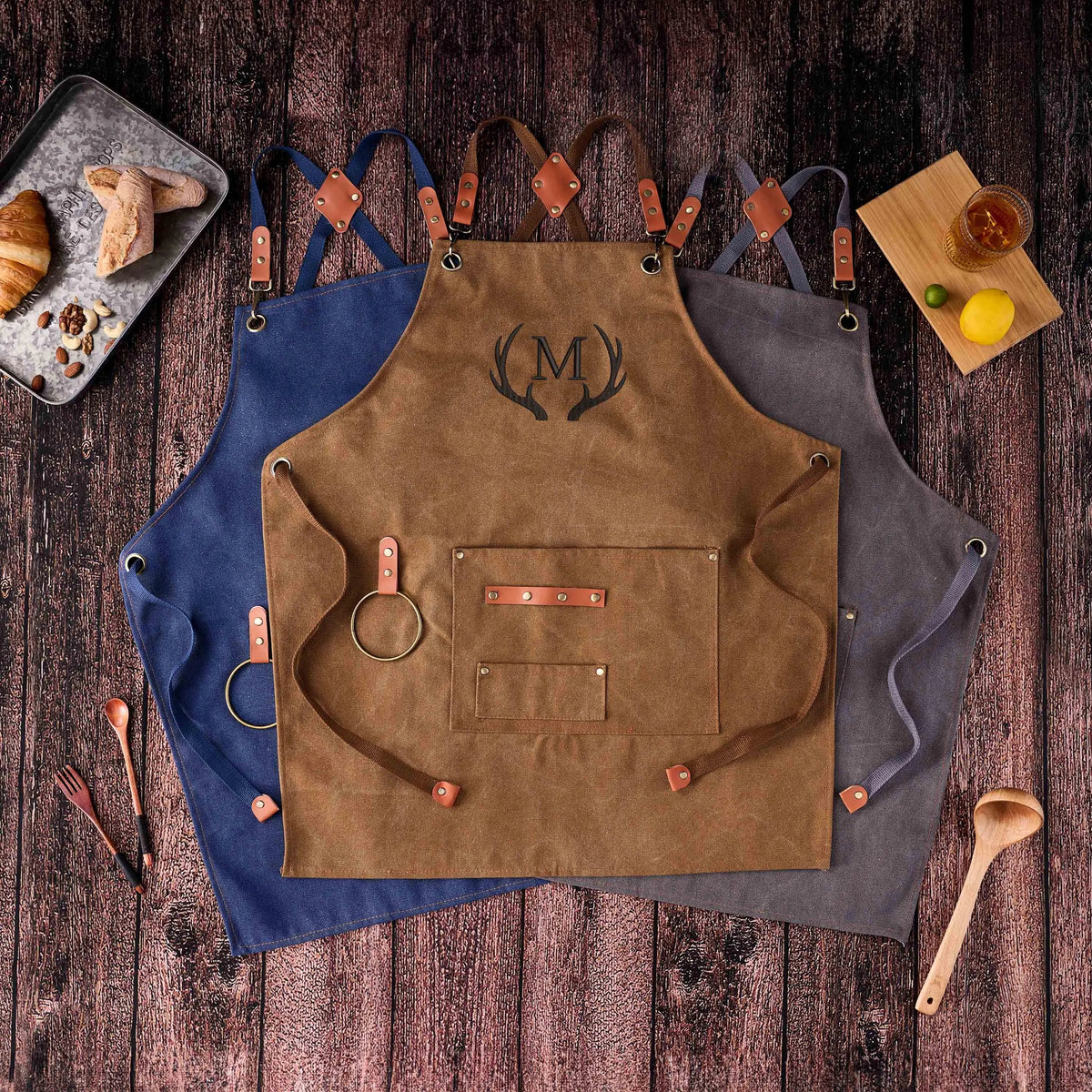 Personalized Embroidered Canvas Apron