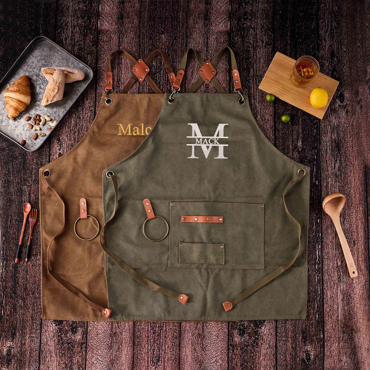 Personalized Embroidered Canvas Apron