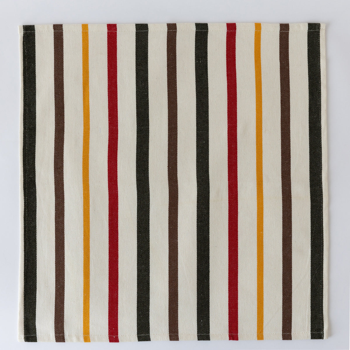 Cotton Striped Cloth Napkins — Set of 12