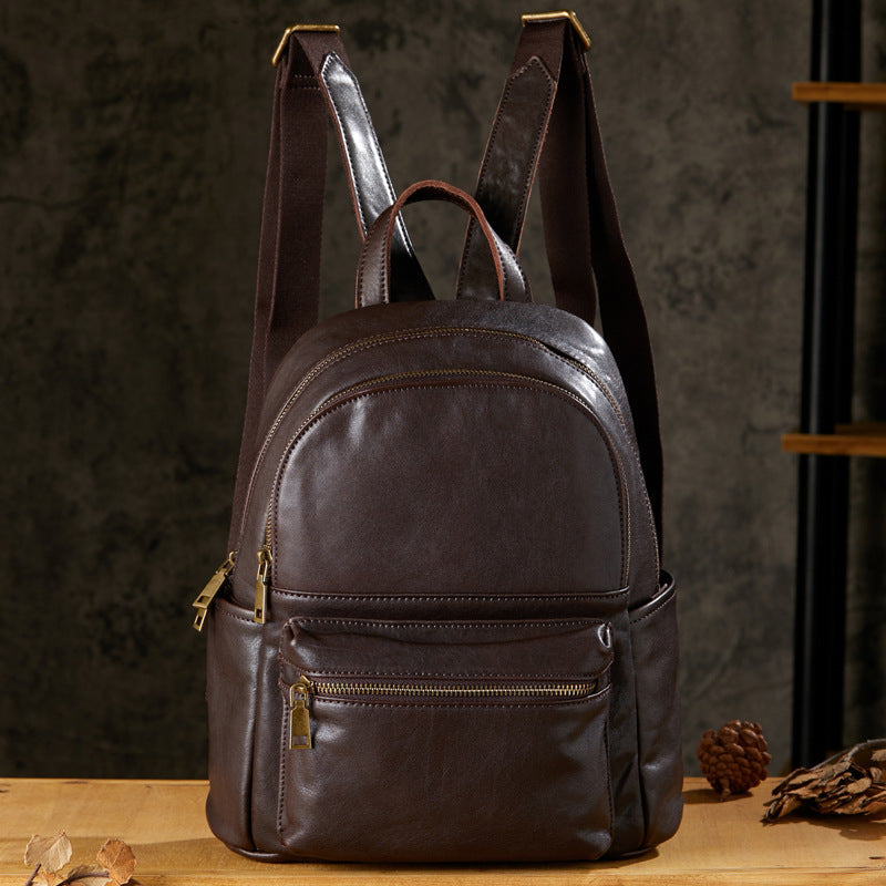 Women's Full-Grain Leather Backpack