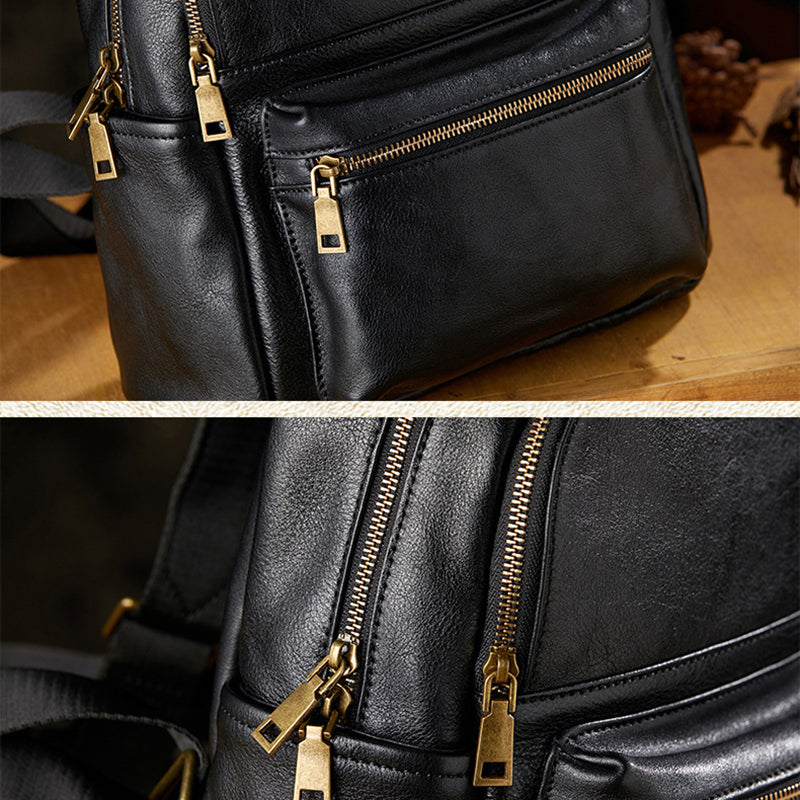 Women's Full-Grain Leather Backpack