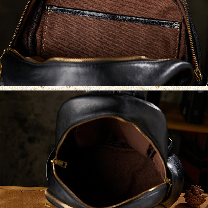 Women's Full-Grain Leather Backpack