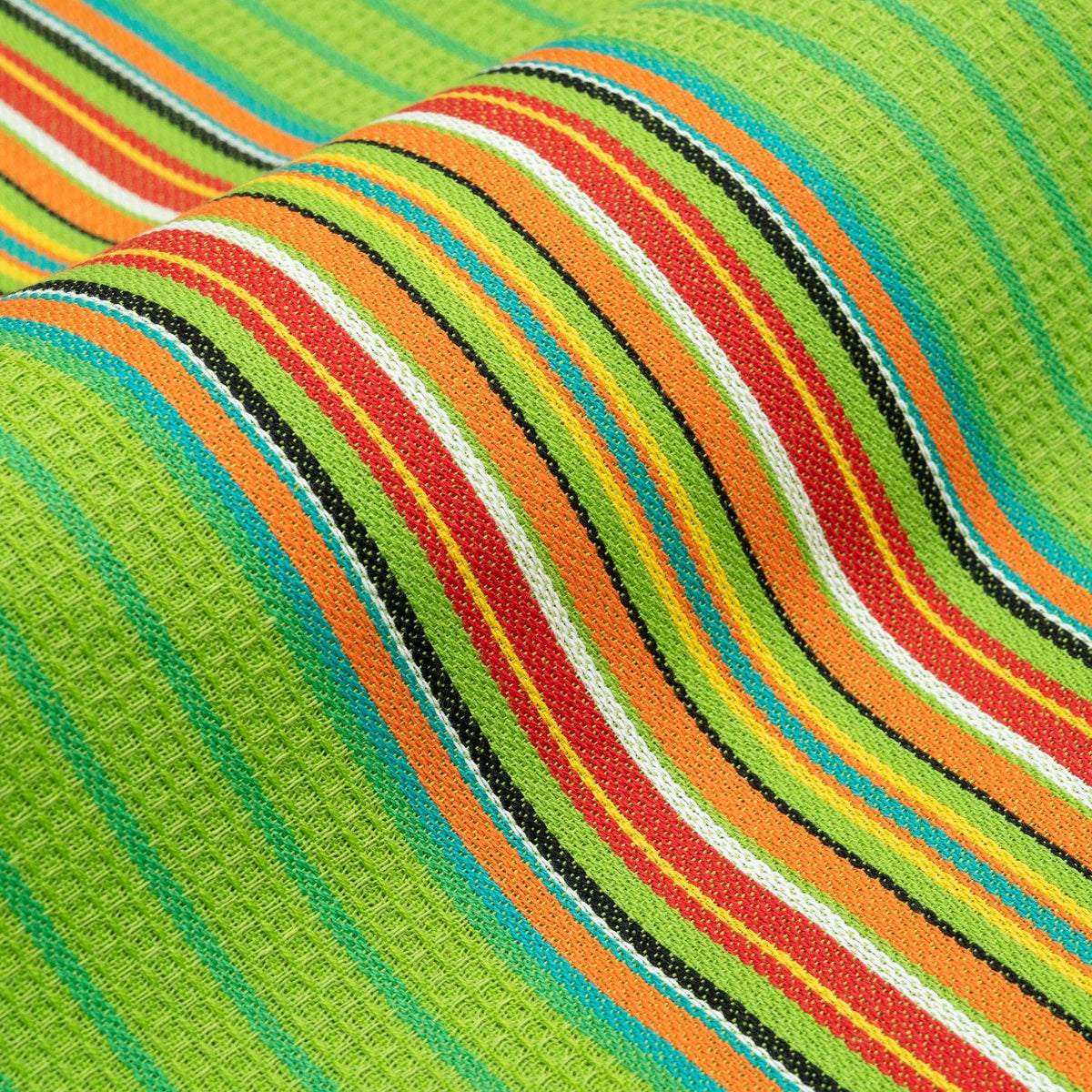 Cotton Salsa Stripe Kitchen Towels — Set of 6
