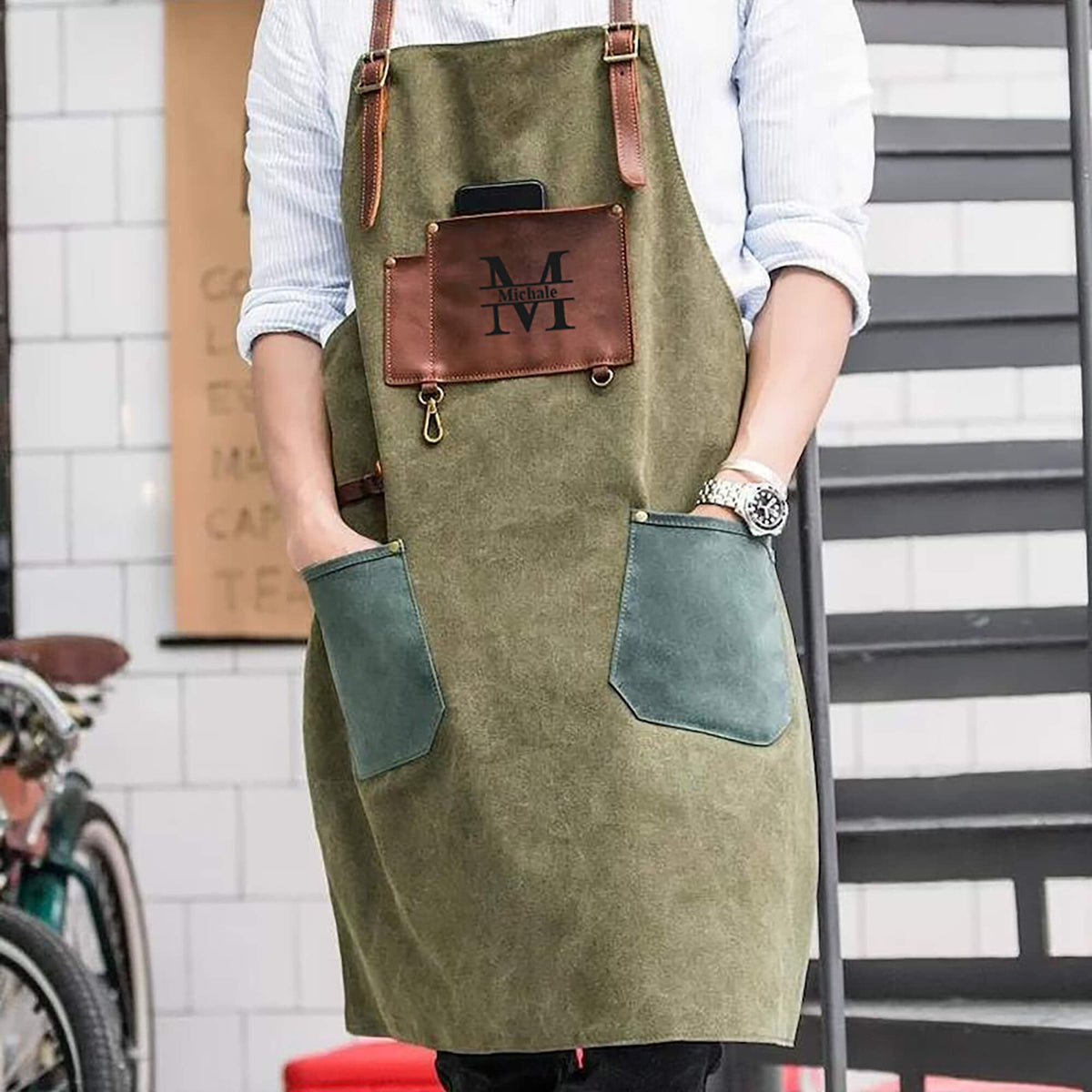 Personalized Waterproof Canvas Work Apron
