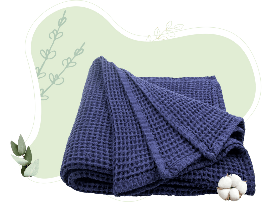 Cotton Waffle Weave Throw Blanket