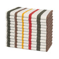 Cotton Striped Cloth Napkins — Set of 12