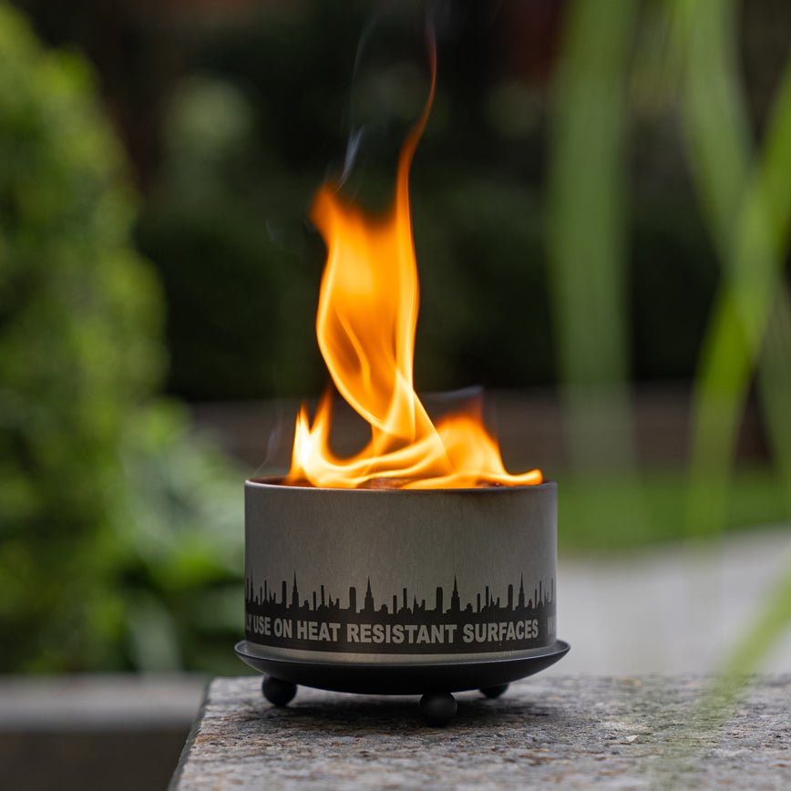 City Bonfires Trivet & Candle Holder